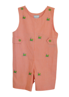 Orange Overall with Green Whales