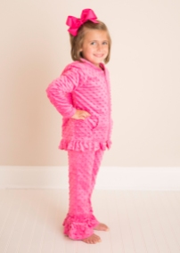 Girls Pink Holiday Track Suit Sweater and Pants